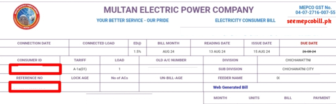 Mepco Online Bill